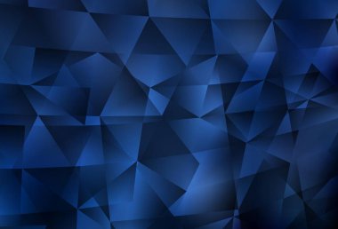 Koyu mavi vektör soyut mozaik arkaplan. Origami stilinde gradyan ile yaratıcı geometrik illüstrasyon. Pankartın için tamamen yeni bir şablon.