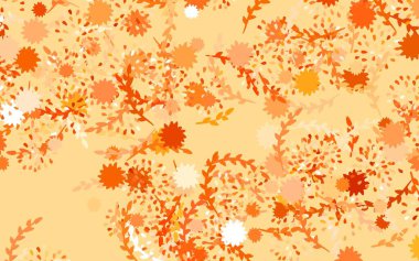 Açık Turuncu vektör karalama arkaplanı. Çiçeklerle renklendirici çizimler. Çiçeklerle. İşiniz için en iyi tasarım..