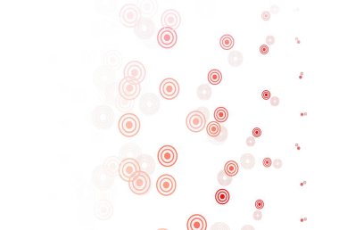 Açık yeşil, daire şekilli kırmızı vektör düzeni. Bulanık dekoratif tasarım baloncuklu soyut tarzda. Poster ve web siteleri için tasarım.