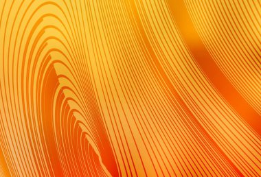 Eğimli çizgileri olan açık sarı vektör şablonu. Eğilimli soyut bir çizim. Broşürler, broşürler için doku.