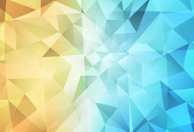 Açık Mavi, Kırmızı vektör soyut mozaik fon. Soyut ve üçgenli renkli çizimler. İşiniz için en iyi üçgen tasarım.