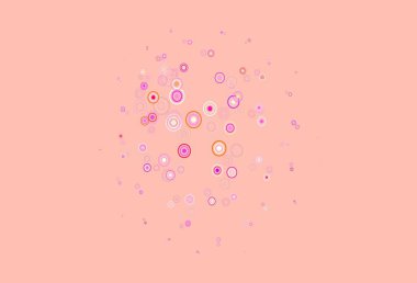 Açık Pembe, benekli kırmızı vektör arka planı. Bulanık dekoratif tasarım baloncuklu soyut tarzda. Poster ve web siteleri için tasarım.