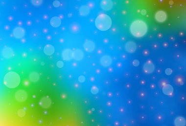 Açık mavi, yeni yıl tarzında yeşil vektör düzeni. Noel özellikleriyle basit bir gradyan çizimi. Okul ve dil bilgisi siteleri için desen.