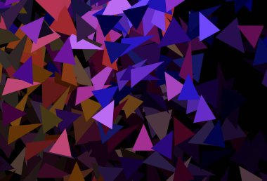 Koyu pembe, kristalli kırmızı vektör şablonu, üçgenler. Üçgenli soyut gradyan çizimi. İniş sayfası için modern şablon.