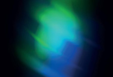 Koyu mavi, yeşil vektör renkli bulanık arkaplan. Görüntü stili ve gradyanı olan yeni renkli çizimler. İşiniz için en iyi bulanık tasarım..