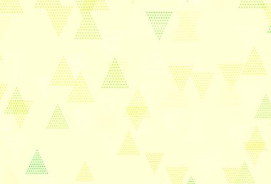 Açık yeşil, üçgenli sarı vektör arkaplan. Soyut üçgenli dekoratif tasarım. Reklamlarınız için akıllı tasarım.