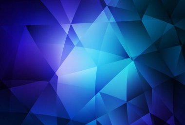 Koyu pembe, mavi vektör soyut mozaik fon. Üçgenli parlak renkli çizimler. Arkaplanlarınız için desenli desen.