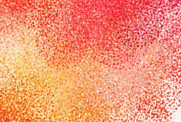 Rosso Chiaro Texture Vettoriale Gialla Con Dischi Illustrazione Astratta Con — Vettoriale Stock