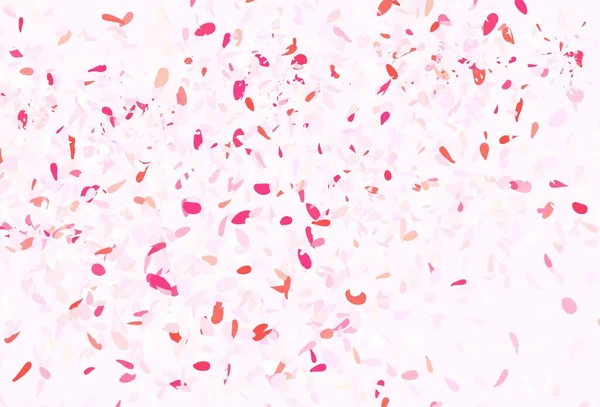 Light Pink Vector Doodle Template Leaves Leaves Elegant Natural Pattern — Stock Vector