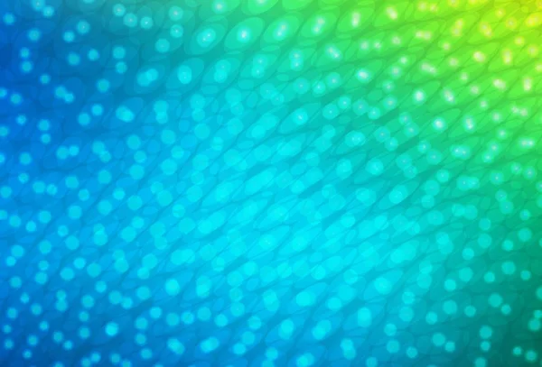 ライトブルー円の緑のベクトルテンプレート 抽象的な背景にカラフルなグラデーションでぼやけた泡 未来的な広告 小冊子のパターン — ストックベクタ