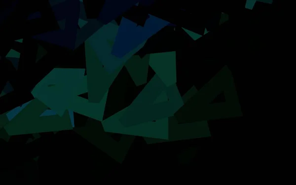 Tmavě Zelená Vektorová Šablona Krystaly Trojúhelníky Dekorativní Design Abstraktním Stylu — Stockový vektor