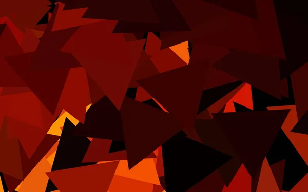Tmavě Oranžová Vektorová Textura Trojúhelníkovým Stylem Krásná Ilustrace Trojúhelníky Přírodním — Stockový vektor