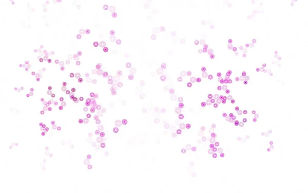 Lichtroze Vectorsjabloon Met Cirkels Glitter Abstracte Illustratie Met Wazige Druppels — Stockvector