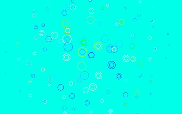 Light Blue Green Vector Backdrop Dots Illustration Set Shining Colorful — Stock Vector