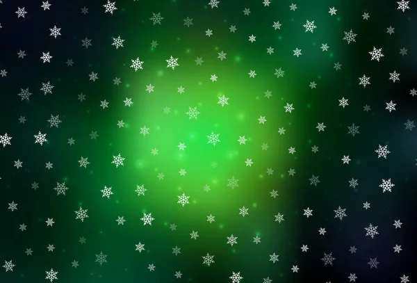 Tmavě Zelené Vektorové Pozadí Stylu Dovolené Jednoduchý Gradient Ilustrace Vánočními — Stockový vektor