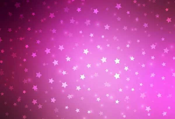 Texture Vectorielle Rose Clair Avec Flocons Neige Colorés Étoiles Flocons — Image vectorielle