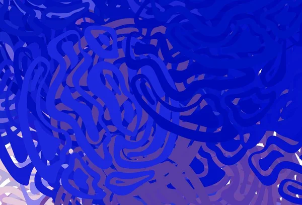 Hellrosa Blaues Vektorlayout Mit Geschwungenen Linien Leuchtend Bunte Illustration Einfachen — Stockvektor