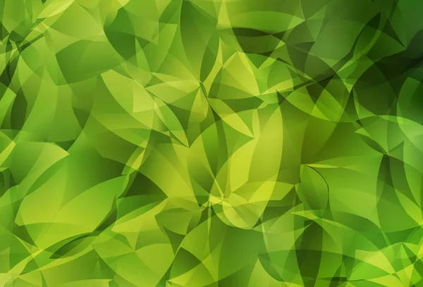 Světle Zelená Žlutý Vektor Nízko Poly Layout Zářící Barevné Ilustrace — Stockový vektor