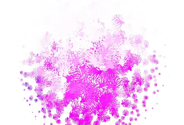 Violet Clair Texture Vectorielle Rose Doodle Avec Des Branches Design — Image vectorielle