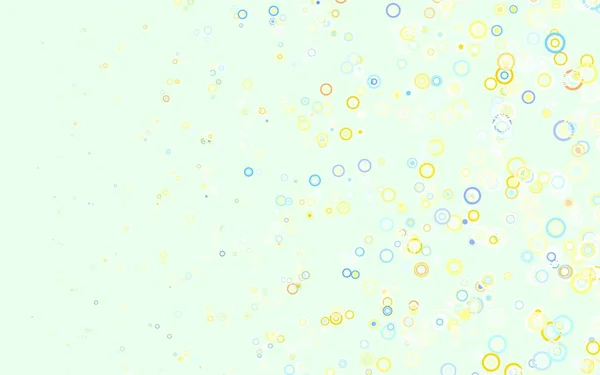 Azul Claro Fondo Vector Amarillo Con Manchas Ilustración Abstracta Brillante — Vector de stock