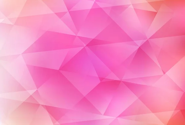 Modelo Triângulos Gradiente Vetor Rosa Claro Ilustração Abstrata Colorida Com — Vetor de Stock
