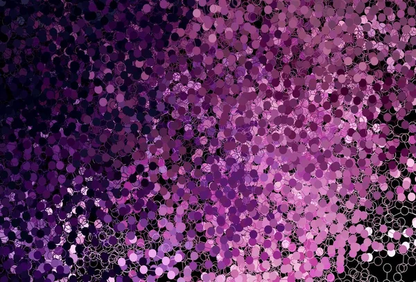 Violet Foncé Disposition Vectorielle Rose Avec Des Formes Cercle Bulles — Image vectorielle