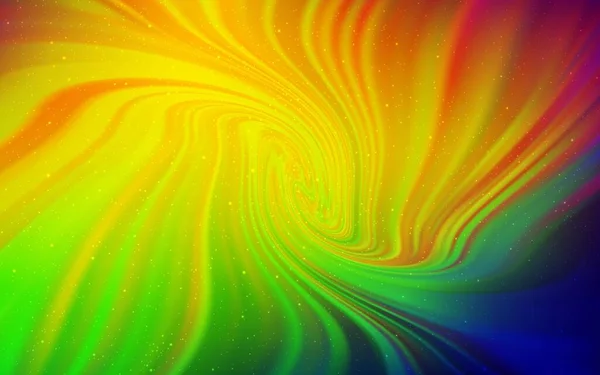 Modèle Vectoriel Multicolore Clair Avec Étoiles Ciel Nocturne Design Décoratif — Image vectorielle