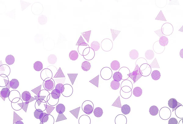 Kristalli hafif Mor vektör şablonu, daireler. Çemberler ve üçgenlerle soyut gradyan çizimi. Web siteleri için desen.