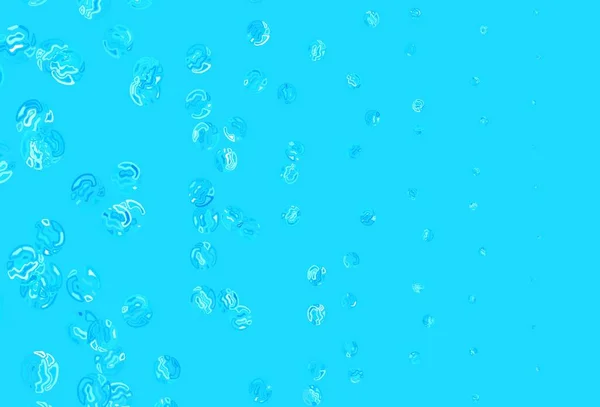 Светло Голубой Векторный Фон Пузырями Красивая Цветная Иллюстрация Размытыми Кругами — стоковый вектор