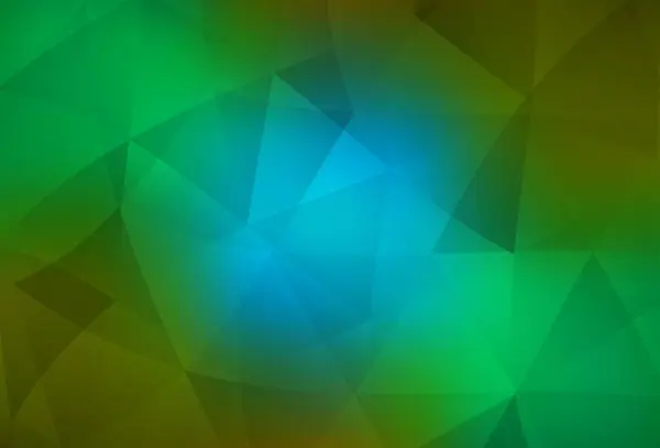 Světle Modrá Žlutá Vektorová Mozaika Třpytivé Abstraktní Ilustrace Elegantními Trojúhelníky — Stockový vektor