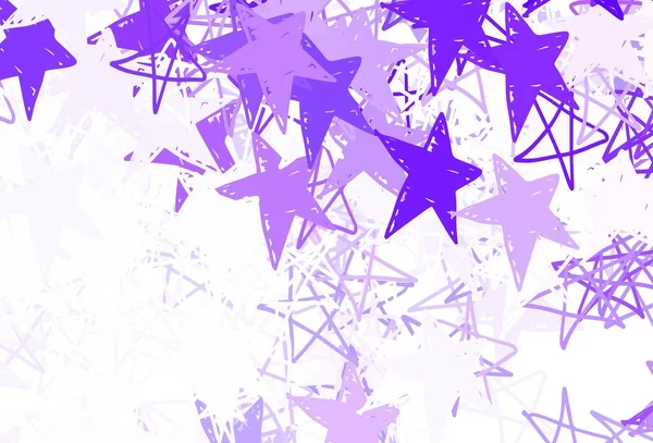 Свето Фиолетовый Вектор Маленькими Большими Звездами Блестящие Абстрактные Иллюстрации Цветными — стоковый вектор