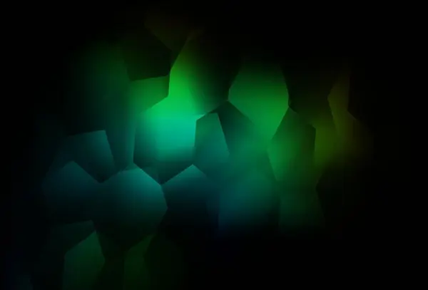 Светло Зеленая Векторная Текстура Цветными Шестиугольниками Иллюстрация Набором Красочных Шестиугольников — стоковый вектор