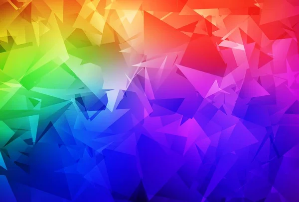 Modèle Triangles Vectoriels Multicolores Foncés Illustration Polygonale Brillante Composée Triangles — Image vectorielle