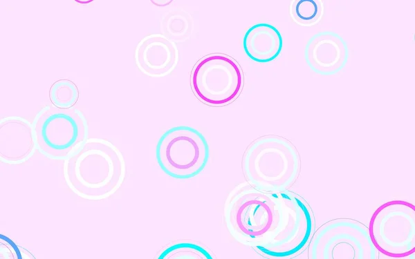 Hellrosa Blauer Vektorhintergrund Mit Punkten Illustration Mit Einer Reihe Leuchtender — Stockvektor