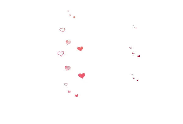 Světle Červená Vektorová Textura Krásnými Srdci Inteligentní Ilustrace Srdcem Gradientu — Stockový vektor