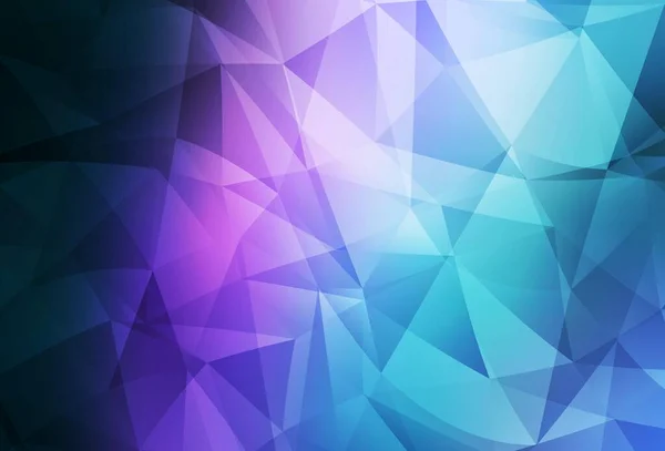 Rose Foncé Bleu Vecteur Polygone Fond Abstrait Illustration Créative Demi — Image vectorielle