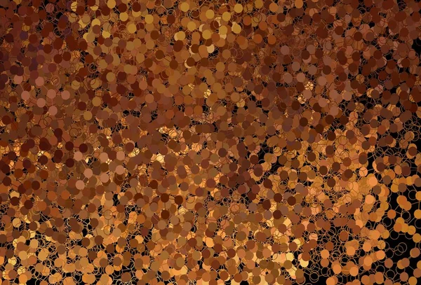 Texture Vettoriale Arancione Scuro Con Dischi Design Decorativo Sfocato Stile — Vettoriale Stock