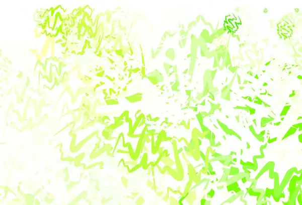 Light Green Yellow Vector Layout Curved Lines Colorful Illustration Simple — ストックベクタ