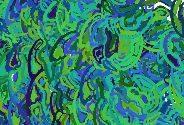 Тёмный Многоцветный Векторный Рисунок Изогнутыми Линиями Современная Абстрактная Градиентная Иллюстрация — стоковый вектор