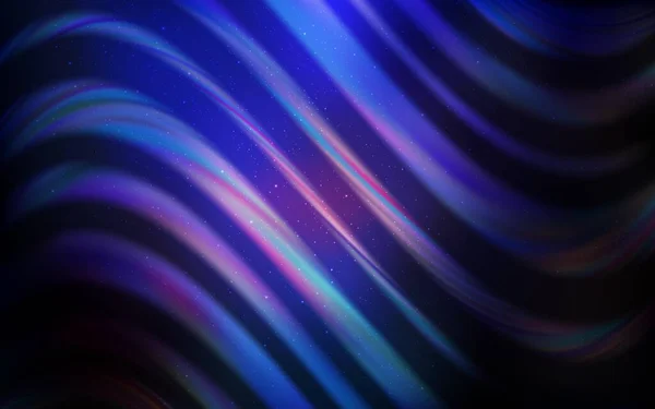 Sötét Rózsaszín Kék Vektor Háttér Galaxis Csillagok Csillogó Absztrakt Illusztráció — Stock Vector