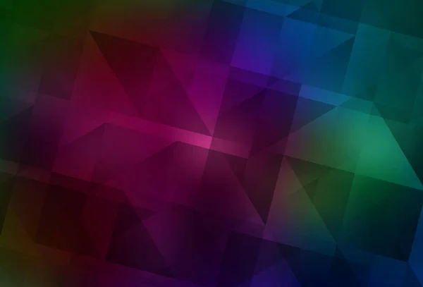 Dark Multicolor Vector Low Poly Background Shining Polygonal Illustration Which — ストックベクタ
