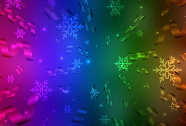 Темний Багатобарвний Векторний Шаблон Карнавальному Стилі Розумна Ілюстрація Градієнтними Різдвяними — стоковий вектор