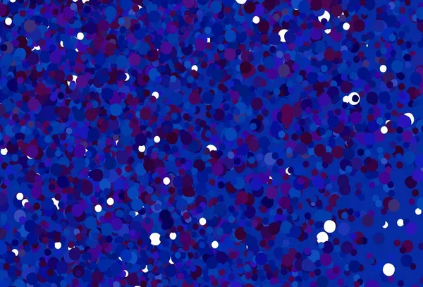 Tmavá Růžová Modrý Vektorový Vzorec Kuličkami Ilustrace Množinou Zářících Barevných — Stockový vektor
