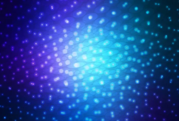 Dark Blue Vector Pattern Spheres Glitter Abstract Illustration Blurred Drops — Stok Vektör