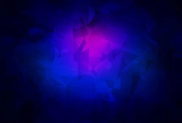 Rosa Escuro Padrão Vetorial Azul Com Polígonos Aleatórios Ilustração Abstrata — Vetor de Stock