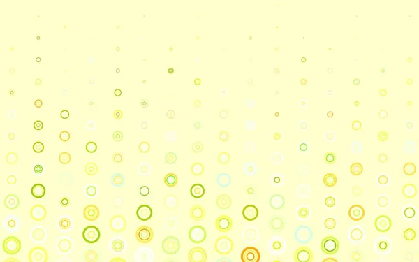 Modèle Vectoriel Bleu Clair Jaune Avec Des Cercles Design Décoratif — Image vectorielle