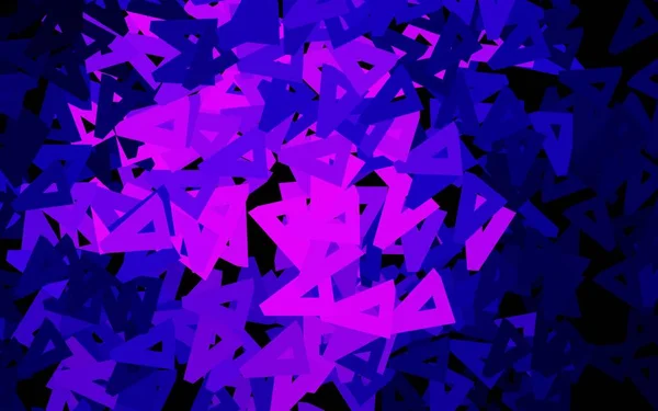 Dark Purple Fondo Vectorial Rosa Con Líneas Triángulos Diseño Decorativo — Vector de stock