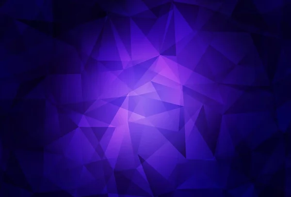 Dark Purple Vector Triangle Mosaic Texture Completely New Color Illustration — Stok Vektör