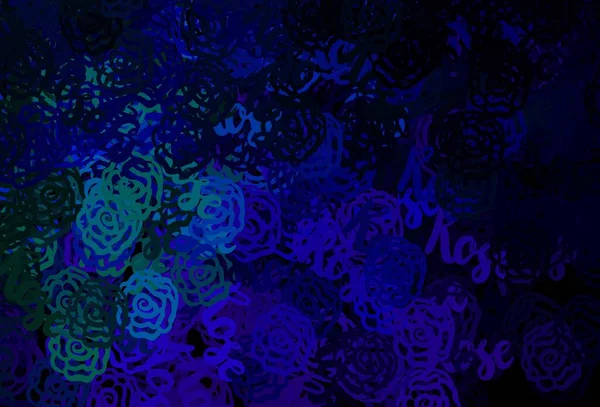 Темно Синяя Зеленая Векторная Текстура Различными Формами Иллюстрация Красочными Градиентными — стоковый вектор