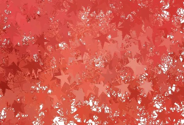 Light Red vector layout with bright stars. Shining colored illustration with stars. Pattern for astrology websites.